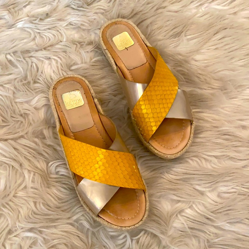 Mustard & Metallic Espadrilles